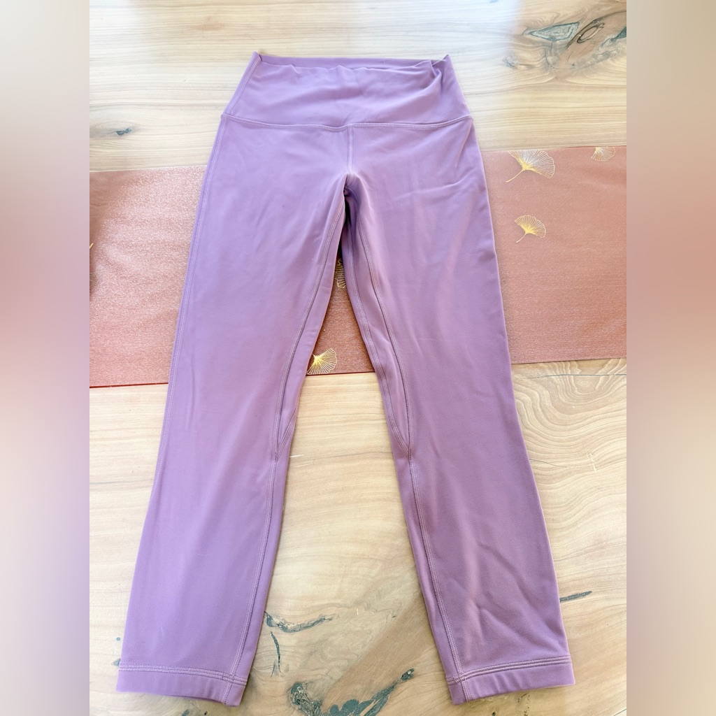 Lululemon Align High Rise Pant 25" Yoga Leggings Purple Sz 6 Double Layer Warm